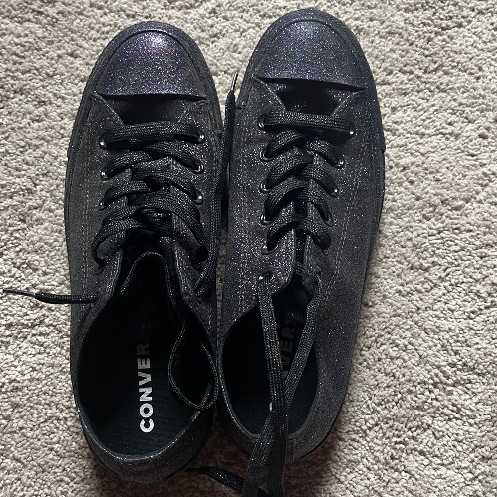 Converse Black purple Sparkle Sneakers